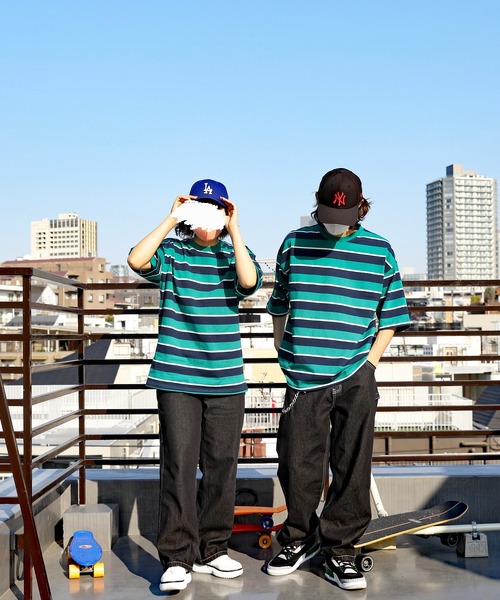 8(eight)(エイト)の「レトロボーダーTシャツ(Tシャツ/カットソー・メンズ・ホワイト系その他/ホワイト系その他2/ネイビー系/サックスブルー/グレイッシュベージュ/グリーン系その他2/ライトグレー/グリーン系その他・X-LARGE/LARGE/MEDIUM)」の16枚目の写真