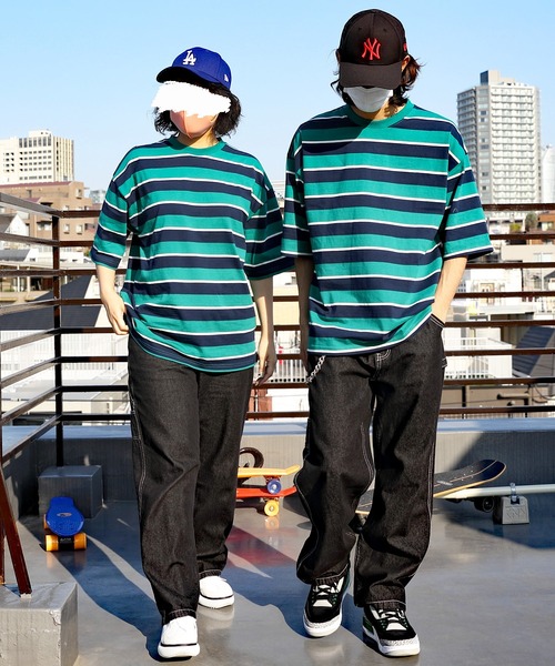 8(eight)(エイト)の「レトロボーダーTシャツ(Tシャツ/カットソー・メンズ・ホワイト系その他/ホワイト系その他2/ネイビー系/サックスブルー/グレイッシュベージュ/グリーン系その他2/ライトグレー/グリーン系その他・X-LARGE/LARGE/MEDIUM)」の18枚目の写真