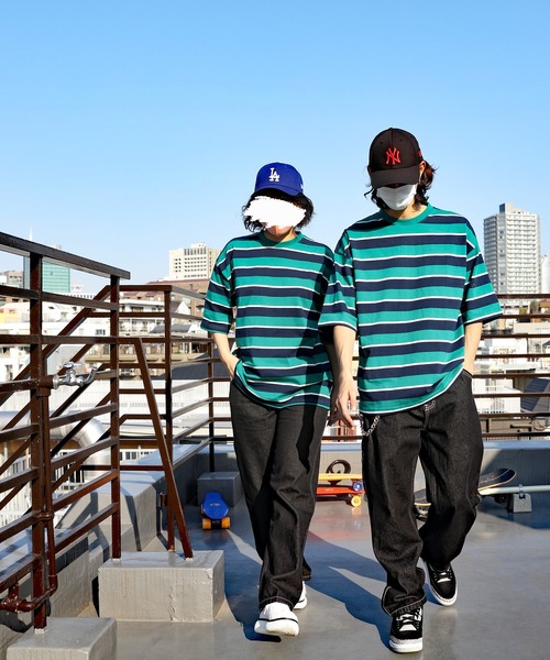 8(eight)(エイト)の「レトロボーダーTシャツ(Tシャツ/カットソー・メンズ・ホワイト系その他/ホワイト系その他2/ネイビー系/サックスブルー/グレイッシュベージュ/グリーン系その他2/ライトグレー/グリーン系その他・X-LARGE/LARGE/MEDIUM)」の19枚目の写真