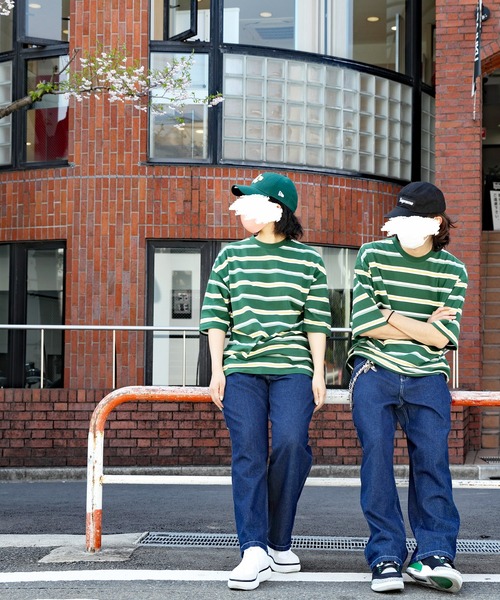 8(eight)(エイト)の「レトロボーダーTシャツ(Tシャツ/カットソー・メンズ・ホワイト系その他/ホワイト系その他2/ネイビー系/サックスブルー/グレイッシュベージュ/グリーン系その他2/ライトグレー/グリーン系その他・X-LARGE/LARGE/MEDIUM)」の22枚目の写真