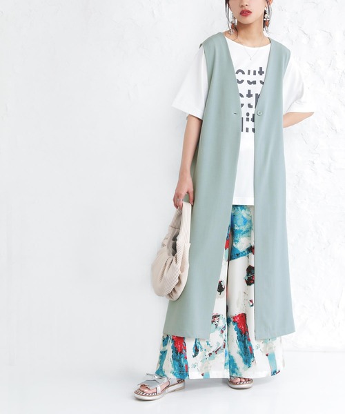 n'OrLABEL（ノアールレーベル）の「【廃盤】『ロングジレ』（ベスト・レディース・ブラック/グレイッシュブルー/ベージュ・FREE）」の7枚目の写真