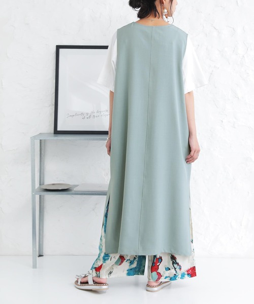 n'OrLABEL（ノアールレーベル）の「【廃盤】『ロングジレ』（ベスト・レディース・ブラック/グレイッシュブルー/ベージュ・FREE）」の11枚目の写真