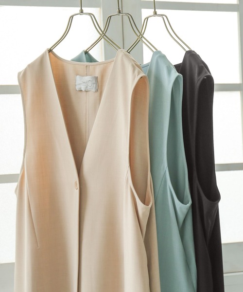 n'OrLABEL（ノアールレーベル）の「【廃盤】『ロングジレ』（ベスト・レディース・ブラック/グレイッシュブルー/ベージュ・FREE）」の13枚目の写真