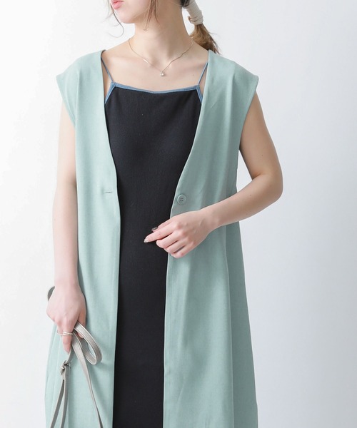 n'OrLABEL（ノアールレーベル）の「【廃盤】『ロングジレ』（ベスト・レディース・ブラック/グレイッシュブルー/ベージュ・FREE）」の22枚目の写真