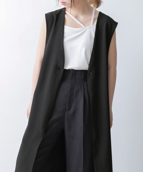 n'OrLABEL（ノアールレーベル）の「【廃盤】『ロングジレ』（ベスト・レディース・ブラック/グレイッシュブルー/ベージュ・FREE）」の18枚目の写真