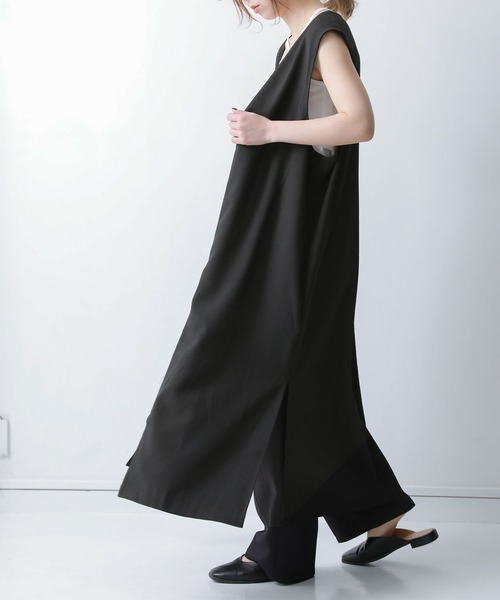 n'OrLABEL（ノアールレーベル）の「【廃盤】『ロングジレ』（ベスト・レディース・ブラック/グレイッシュブルー/ベージュ・FREE）」の16枚目の写真