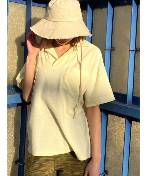 EMODA（エモダ）の「テリーポロTシャツ（ポロシャツ・レディース・ブラック/イエロー/グリーン/その他・FREE）」の5枚目の写真