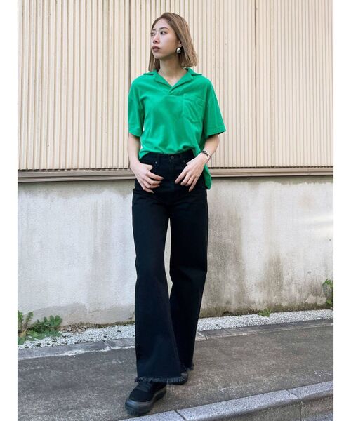 EMODA（エモダ）の「テリーポロTシャツ（ポロシャツ・レディース・ブラック/イエロー/グリーン/その他・FREE）」の9枚目の写真