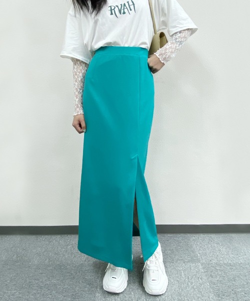 AsRiRe（アスリレイ）の「【AsRiRe】ハイウエストスリットポンチタイト  