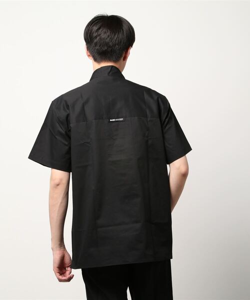 BASIC COTTON(ベーシックコットン)の「A'GEM/9 × .kom『BASIC COTTON/ベーシックコットン』TIE HALF SHIRT/タイハーフ シャツ 半袖(Tシャツ/カットソー・メンズ・ホワイト/ブラック・FREE)」の8枚目の写真