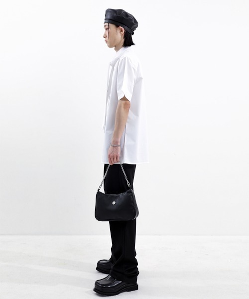 BASIC COTTON(ベーシックコットン)の「A'GEM/9 × .kom『BASIC COTTON/ベーシックコットン』TIE HALF SHIRT/タイハーフ シャツ 半袖(Tシャツ/カットソー・メンズ・ホワイト/ブラック・FREE)」の17枚目の写真