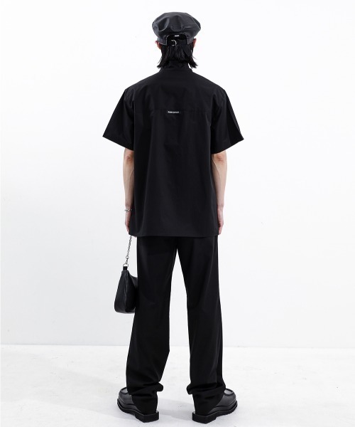 BASIC COTTON(ベーシックコットン)の「A'GEM/9 × .kom『BASIC COTTON/ベーシックコットン』TIE HALF SHIRT/タイハーフ シャツ 半袖(Tシャツ/カットソー・メンズ・ホワイト/ブラック・FREE)」の16枚目の写真