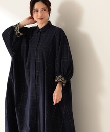 NE QUITTEZ PAS!（ヌキテパ）の「ne Quittez pas / ヌキテパ チェック エンブロイダリー シャツワンピース（ワンピース）」