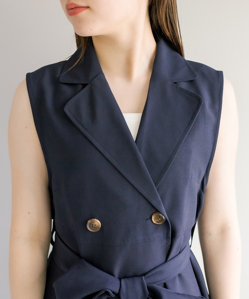 OLIVE des OLIVE（オリーブデオリーブ）の「トレンチジレワンピース（ワンピース・レディース・ネイビー/オフホワイト・FREE）」の22枚目の写真