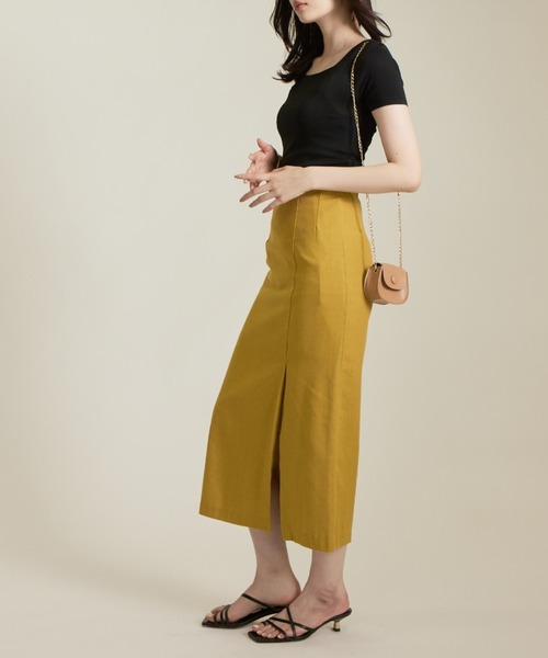 solleim(ソルレム)の「ベーシッククルーネックニット(ニット/セーター・レディース・イエロー/ブルー/ブラック/グリーン・M)」の8枚目の写真
