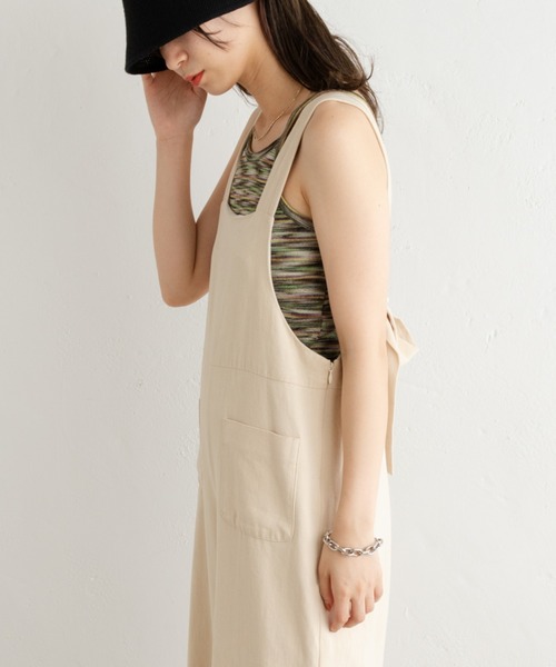Kastane（カスタネ）の「【SETUP対応】カップ付きグラデボーダージャガードキャミ（キャミソール・レディース・ブラウン/グリーン・FREE）」の9枚目の写真