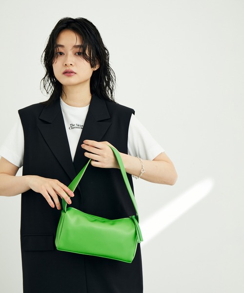 ADAM ET ROPE'(アダムエロペ)の「ワンハンドルミニバッグ(ハンドバッグ・レディース・グリーン/ブラック/ホワイト・FREE)」の9枚目の写真