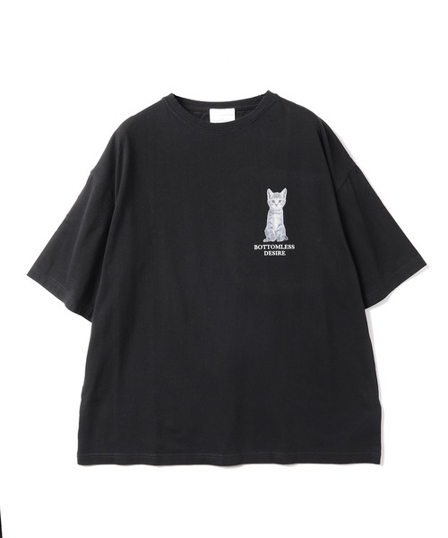 .efiLevol(エフィレボル)の「BOTTOMLESS DESIRE Cat Tee(Tシャツ/カットソー・メンズ・ホワイト/ブラック・1/2/3)」の2枚目の写真
