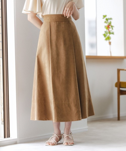 ピーチタックフレアスカート347133