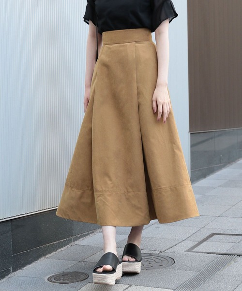 ピーチタックフレアスカート347133