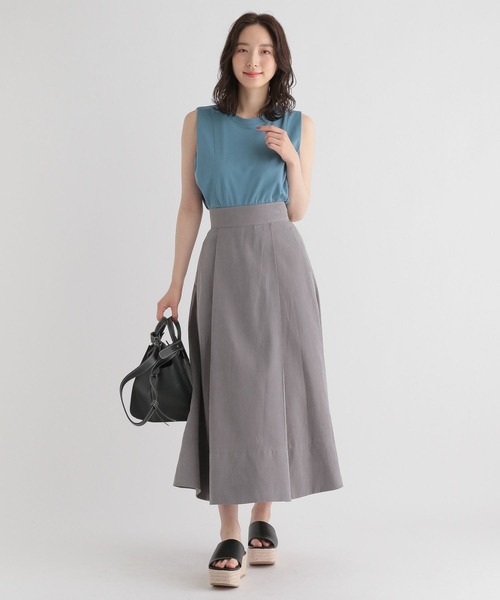ピーチタックフレアスカート347133