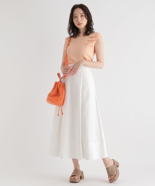 ピーチタックフレアスカート347133