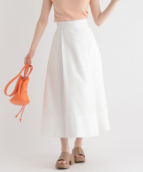 Andemiu(アンデミュウ)の「ピーチタックフレアスカート347133(スカート・レディース・ホワイト/グレー/ベージュ・FREE)」の9枚目の写真