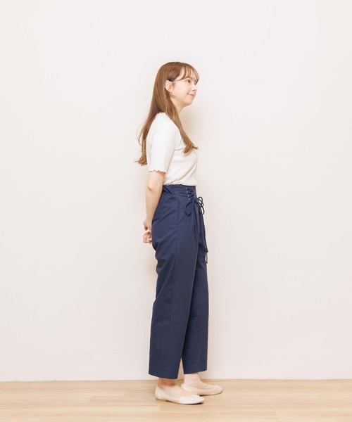 flower(フラワー)の「シンプルメロウトップス(Tシャツ/カットソー・レディース・ブラウン/アイボリー/ベージュ・FREE)」の13枚目の写真