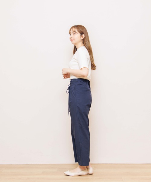 flower(フラワー)の「シンプルメロウトップス(Tシャツ/カットソー・レディース・ブラウン/アイボリー/ベージュ・FREE)」の4枚目の写真