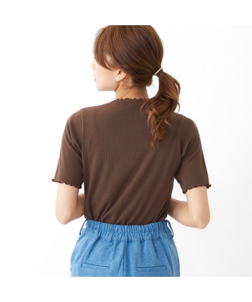 flower(フラワー)の「シンプルメロウトップス(Tシャツ/カットソー・レディース・ブラウン/アイボリー/ベージュ・FREE)」の11枚目の写真