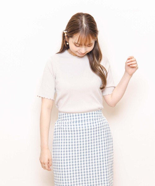 flower(フラワー)の「シンプルメロウトップス(Tシャツ/カットソー・レディース・ブラウン/アイボリー/ベージュ・FREE)」の15枚目の写真