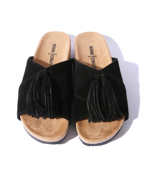 Minnetonka(ミネトンカ)の「MINNETONKA/ミネトンカ Mila スエード タッセル フラット サンダル(サンダル・レディース・ブラック/シルバーグレー/ベージュ・5/6/7/8)」の16枚目の写真