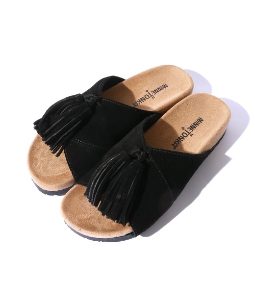 Minnetonka(ミネトンカ)の「MINNETONKA/ミネトンカ Mila スエード タッセル フラット サンダル(サンダル・レディース・ブラック/シルバーグレー/ベージュ・5/6/7/8)」の20枚目の写真