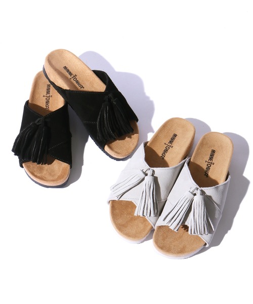 Minnetonka(ミネトンカ)の「MINNETONKA/ミネトンカ Mila スエード タッセル フラット サンダル(サンダル・レディース・ブラック/シルバーグレー/ベージュ・5/6/7/8)」の13枚目の写真