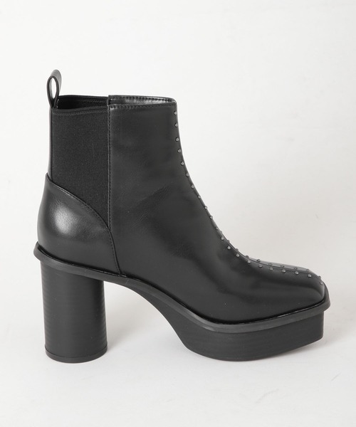 PAGEBOY（ページボーイ）の「ヘビーソールスタッズブーツ（ブーツ・レディース・パイソン/ブラック/ターコイズブルー・L/M）」の11枚目の写真