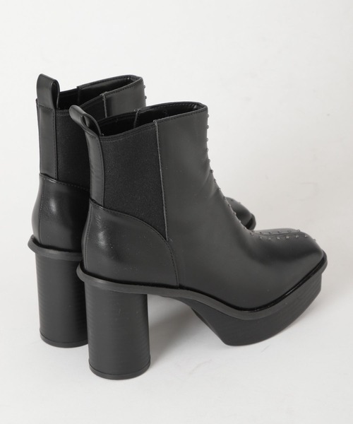 PAGEBOY（ページボーイ）の「ヘビーソールスタッズブーツ（ブーツ・レディース・パイソン/ブラック/ターコイズブルー・L/M）」の14枚目の写真