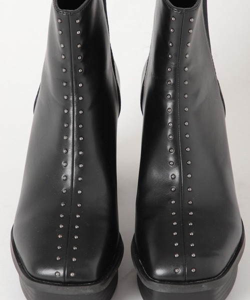 PAGEBOY（ページボーイ）の「ヘビーソールスタッズブーツ（ブーツ・レディース・パイソン/ブラック/ターコイズブルー・L/M）」の15枚目の写真