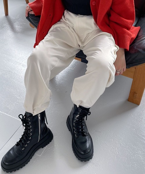 PAGEBOY（ページボーイ）の「レザー加工カーゴパンツ（カーゴパンツ・レディース・ブラック/オフホワイト/ブルー系その他・FREE）」の8枚目の写真