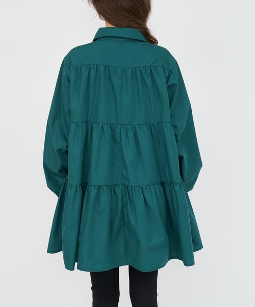 SPIRALGIRL(スパイラルガール)の「ティアードワンピース(ワンピース・レディース・ホワイト/グリーン・FREE)」の16枚目の写真