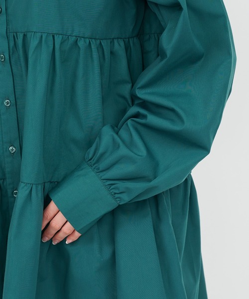 SPIRALGIRL(スパイラルガール)の「ティアードワンピース(ワンピース・レディース・ホワイト/グリーン・FREE)」の19枚目の写真