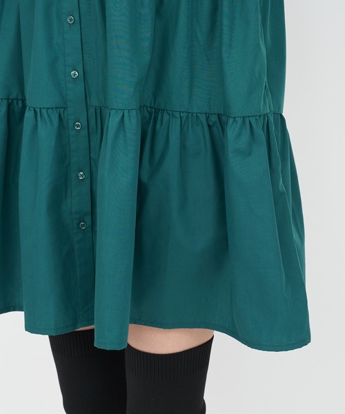 SPIRALGIRL(スパイラルガール)の「ティアードワンピース(ワンピース・レディース・ホワイト/グリーン・FREE)」の20枚目の写真