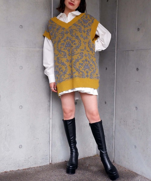 SPIRALGIRL(スパイラルガール)の「ティアードワンピース(ワンピース・レディース・ホワイト/グリーン・FREE)」の10枚目の写真