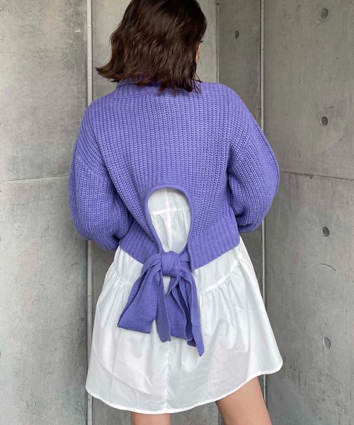 SPIRALGIRL(スパイラルガール)の「ティアードワンピース(ワンピース・レディース・ホワイト/グリーン・FREE)」の8枚目の写真