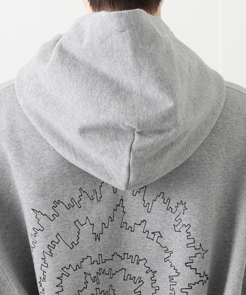 FIRST DOWN(ファーストダウン)の「【FIRST DOWN / ファーストダウン】 HOODED SWEAT BY E-WAX STUDIO(パーカー・メンズ・チャコールグレー/ブラック・LARGE/MEDIUM)」の8枚目の写真