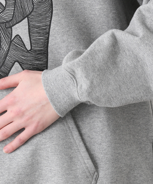 FIRST DOWN(ファーストダウン)の「【FIRST DOWN / ファーストダウン】 HOODED SWEAT BY E-WAX STUDIO(パーカー・メンズ・チャコールグレー/ブラック・LARGE/MEDIUM)」の10枚目の写真