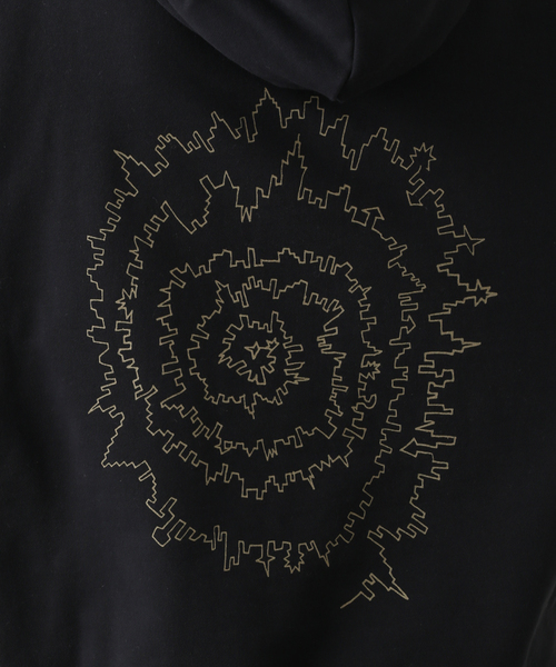 FIRST DOWN(ファーストダウン)の「【FIRST DOWN / ファーストダウン】 HOODED SWEAT BY E-WAX STUDIO(パーカー・メンズ・チャコールグレー/ブラック・LARGE/MEDIUM)」の14枚目の写真
