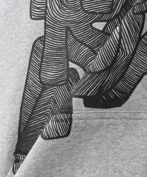 FIRST DOWN(ファーストダウン)の「【FIRST DOWN / ファーストダウン】 HOODED SWEAT BY E-WAX STUDIO(パーカー・メンズ・チャコールグレー/ブラック・LARGE/MEDIUM)」の21枚目の写真