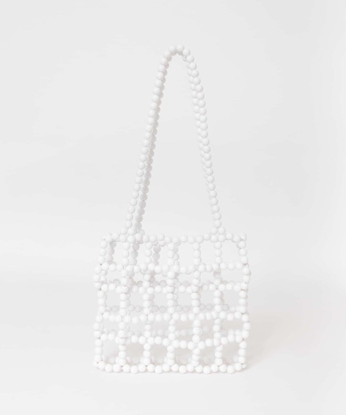 KBF（ケイビーエフ）の「スクエアビーズBAG（ハンドバッグ・レディース・パープル/ホワイト・ONE）」の9枚目の写真