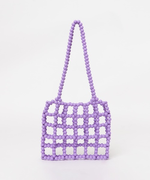 KBF（ケイビーエフ）の「スクエアビーズBAG（ハンドバッグ・レディース・パープル/ホワイト・ONE）」の10枚目の写真