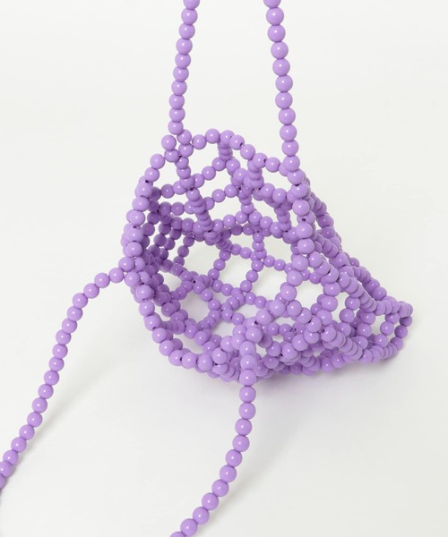 KBF（ケイビーエフ）の「スクエアビーズBAG（ハンドバッグ・レディース・パープル/ホワイト・ONE）」の13枚目の写真